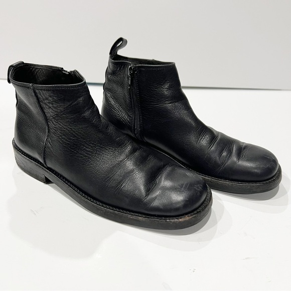 Bottega Veneta MP Men’s Black Boots Zip Leather Size 7.5